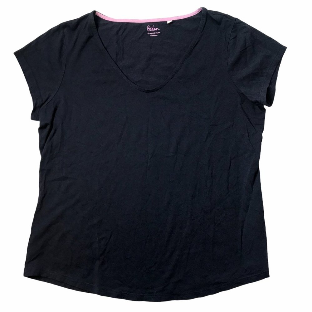 BODEN T Shirt Size Women's US 14 XL V-Neck SS